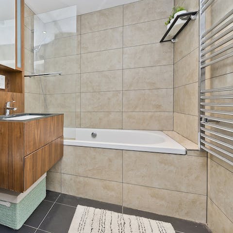 Soak in the bath after a busy day exploring the capital