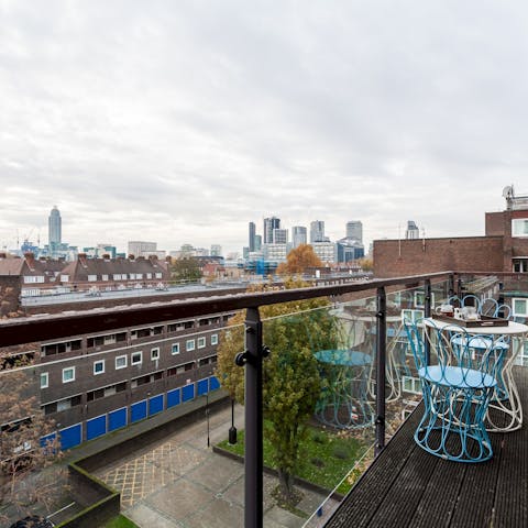 Take in the views over the London skyline