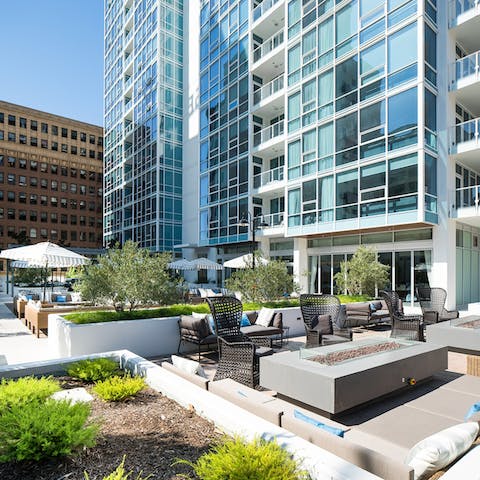 Take a seat in the outdoor lounge to soak up some rays