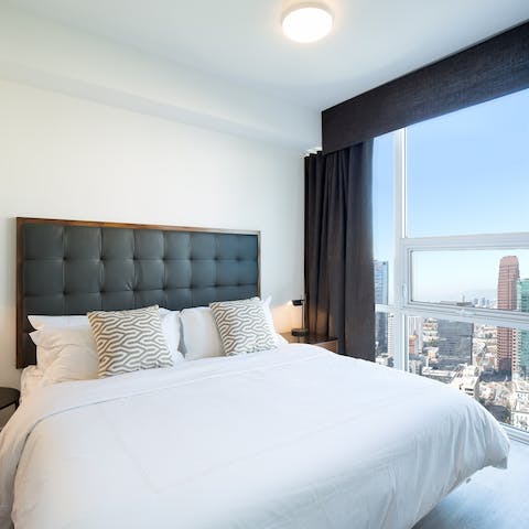 Wake up to wonderful skyline views