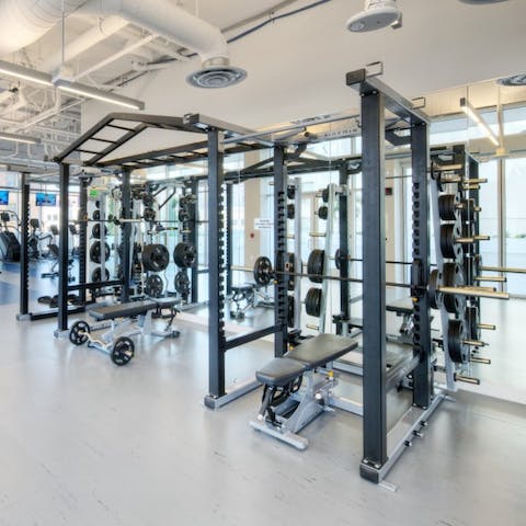 Work up a sweat in the on-site gym