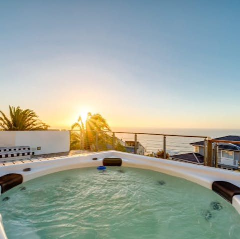 Soak your muscles in the hot tub after a day of hiking the city's hills