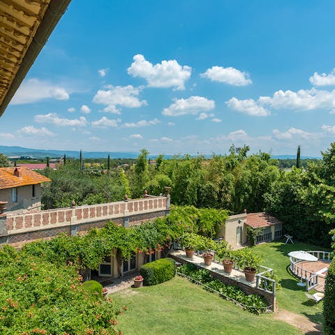 Enjoy the lush greenery of the gardens