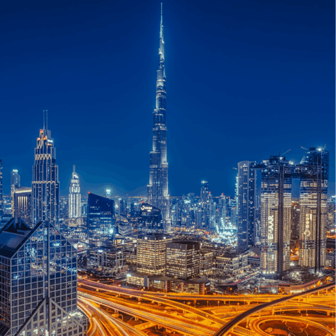 Take advantage of the Dubai International Financial Centre's upmarket eateries nearby