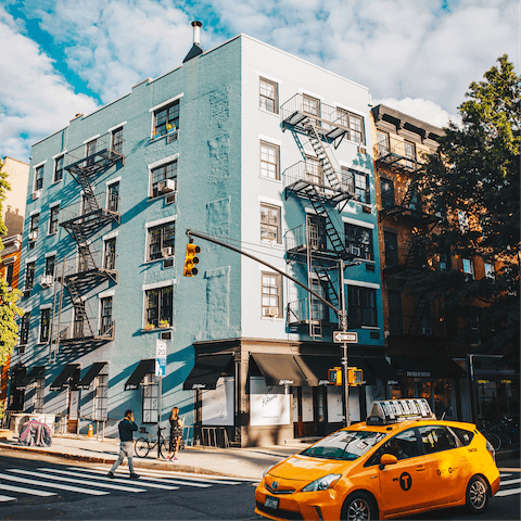 tay in vibrant West Village, an artsy neighbourhood with trendy bars and eateries