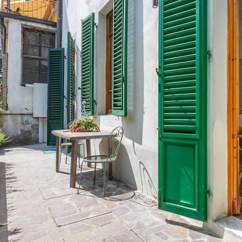 Relax in the Tuscan sun on the patio
