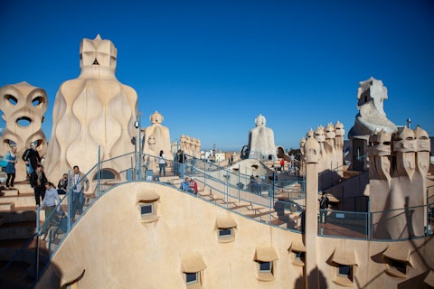 Stay just around the corner from Gaudí's impressive Casa Milà