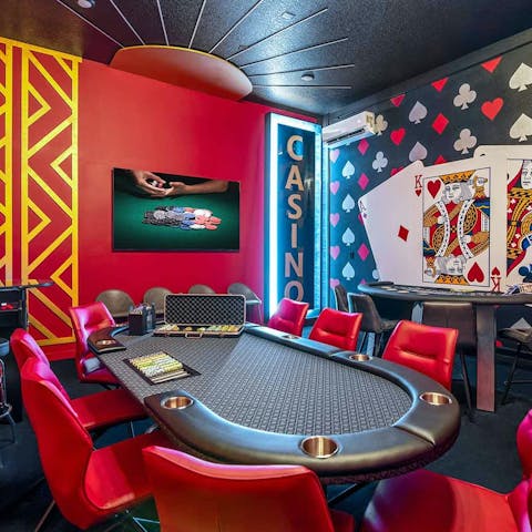 Try your luck in the villa’s private casino