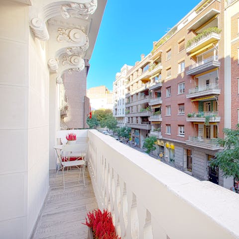 Admire the view from the privacy of your balcony
