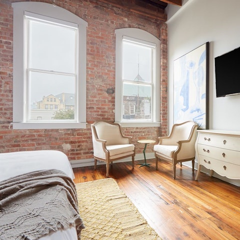 Fall in love with the characterful features inside, including exposed brick and wooden beams