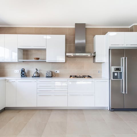 Cook up an elaborate lunch in the kitchen