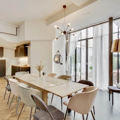 Enjoy a home-cooked dinner paired with French wine