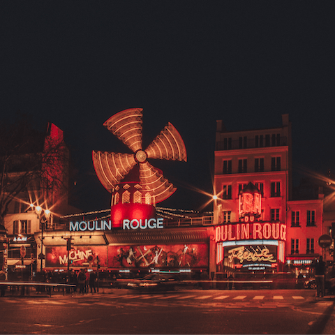 Take in a show at the Moulin Rouge – it's a short walk away