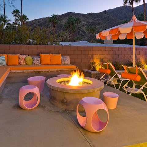 Watch the stars come out by the fire pit