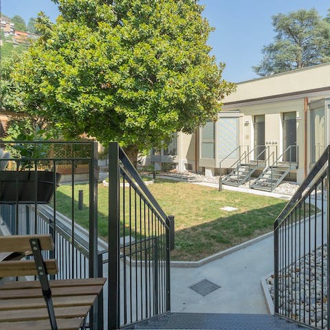 Spend a quiet moment on the small terrace with a cup of coffee