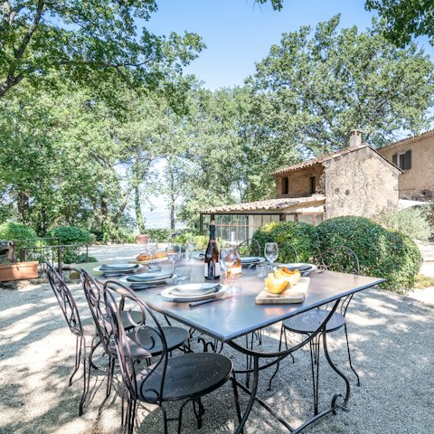 Gather on the many terraces for an alfresco meal