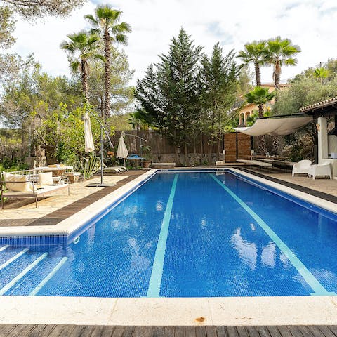 Do some lengths of the pool or just chill in the water