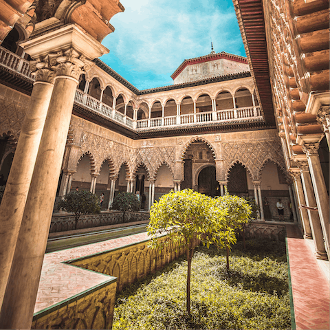 Explore the Royal Alcazar of Seville – it's just a few metres away