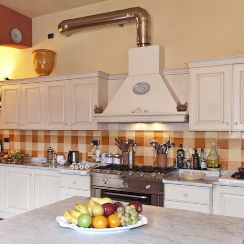 Rekindle your culinary passion in the well-equipped kitchen