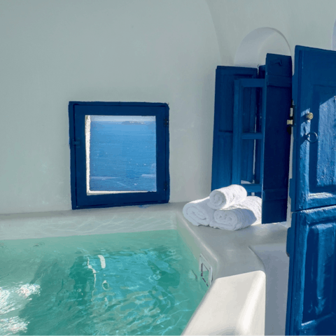 Melt all your worries away in the Jacuzzi