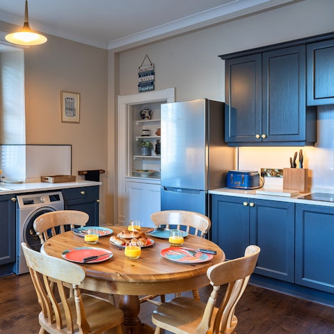 Gather at the kitchen table for breakfast to start your day the best way