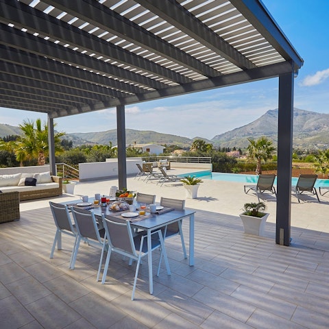 Share special meals on the picturesque patio