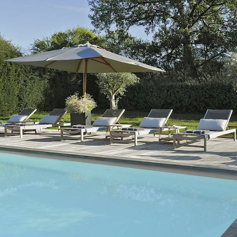 Start your day on a high with an invigorating swim in the private pool