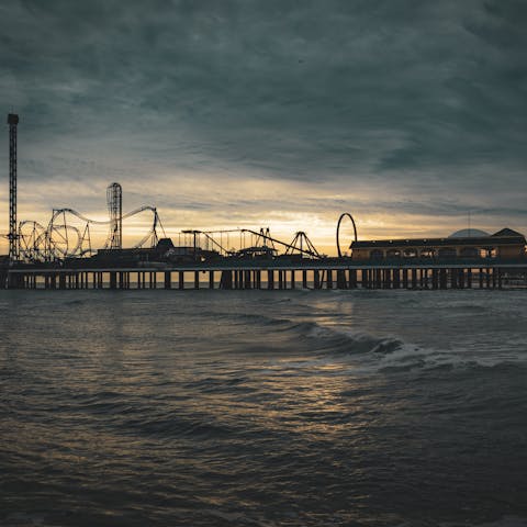 Explore the Texan island city of Galveston, home to the Pleasure Pier