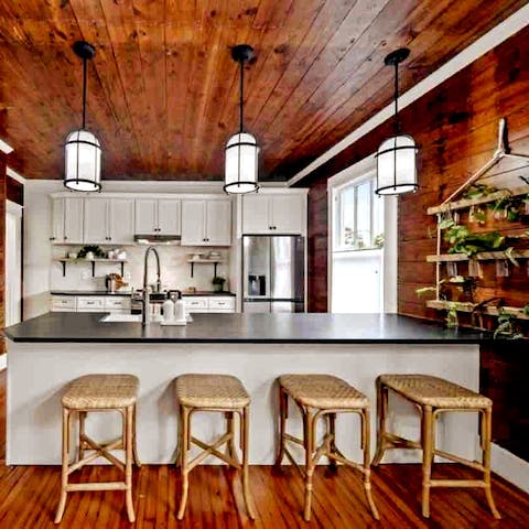 Cook hearty family dinners in the stylish American kitchen