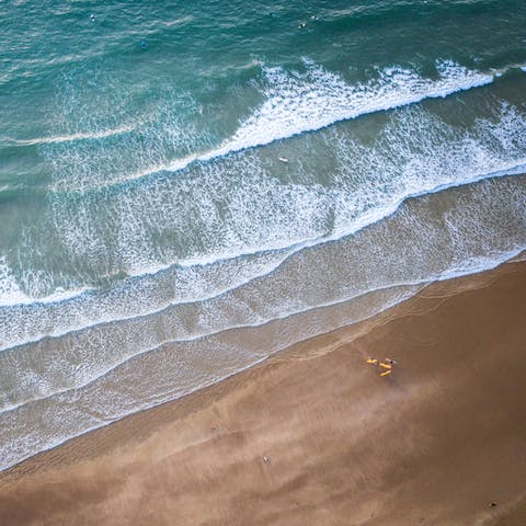 Spend the day on Woolacombe Beach – it's a six-minute drive