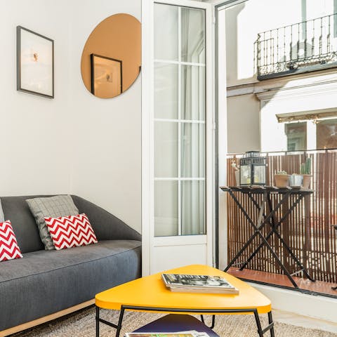 Swing the windows open and step out onto your own balcony