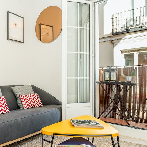 Swing the windows open and step out onto your own balcony