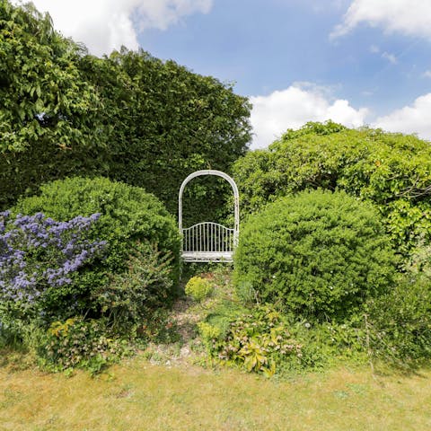 Enjoy a moment of peace in the leafy private garden