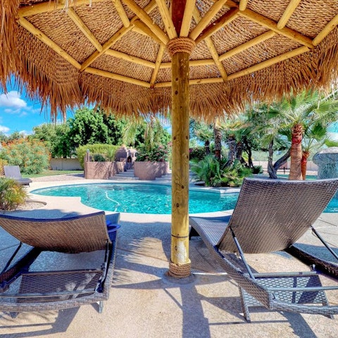 Feel like you're on a tropical holiday when poolside