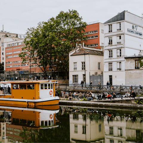 Go for a stroll along the Canal St Martin, a short walk away