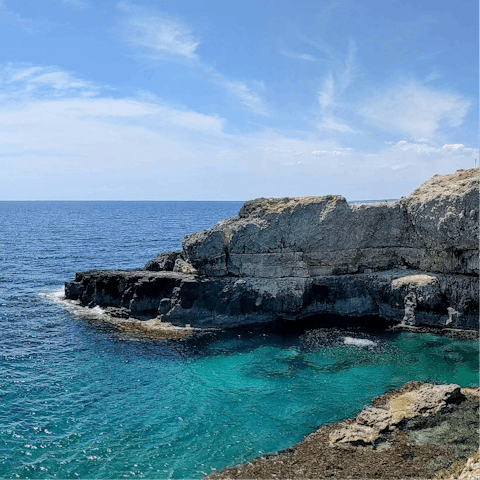 Drive ten minutes along the coast to Santa Maria di Leuca