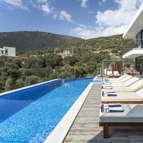 Enjoy your private pool with terrace and views