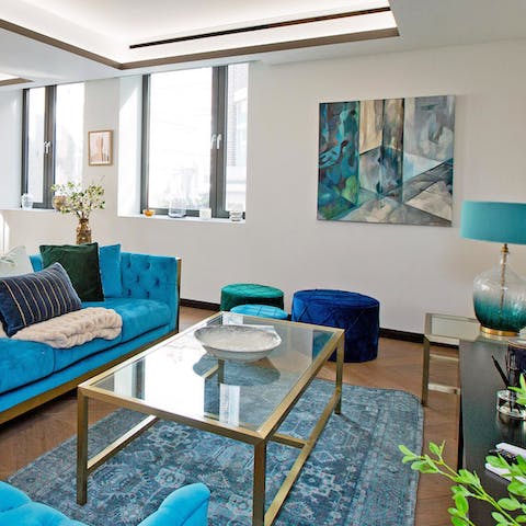Take in the quirky artwork around the home