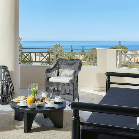 Start your day with coffee on the terrace