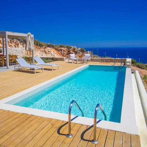 While away sunny afternoons taking dips in the pool