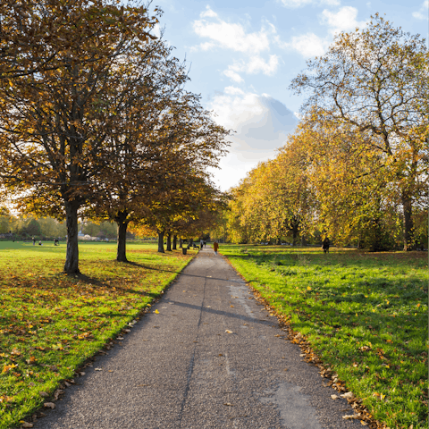 Squeeze in a morning jog around nearby Hyde Park