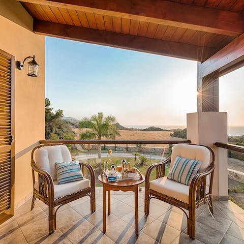 Sip your morning coffee on the balcony