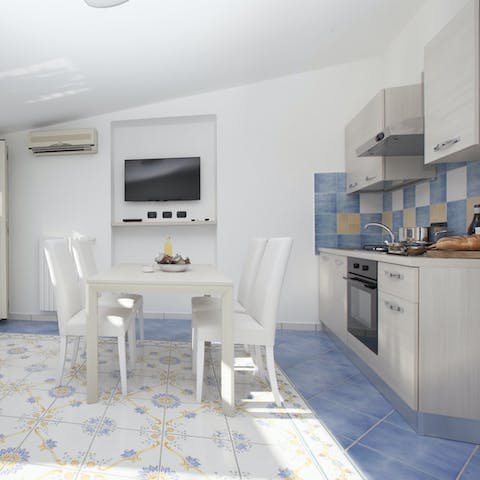 Enjoy Italian-style familial feasts around the dining table