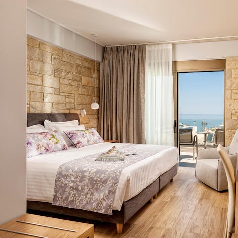 Never miss a second of the sunshine – roll out of bed and straight onto the terrace