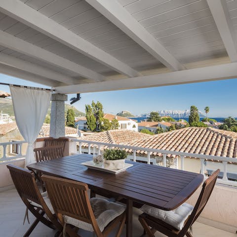 Begin afternoons with a spot of lunch on the covered terrace