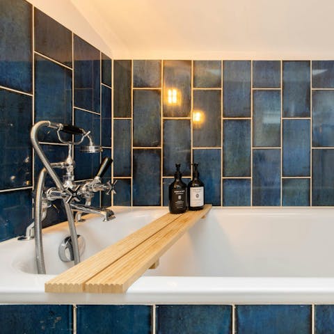 Unwind in the tub after a day spent sightseeing
