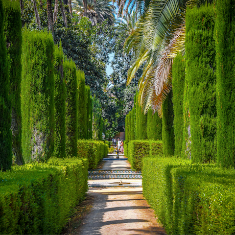 Lose the crowds at the nearby Jardines Alcazares
