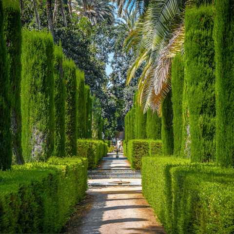Lose the crowds at the nearby Jardines Alcazares