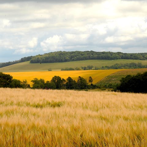 Stay in West Sussex, a ten-minute drive from the South Downs National Park