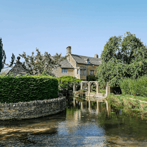 Visit the idyllic village of Bourton-on-the-Water, just over 5 miles away
